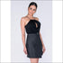Short Black Dress with Overlay Detail