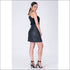 Short Black Dress with Overlay Detail