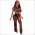 Short-sleeve Crop Tee Pants Set