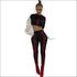Short-sleeve Crop Top And Bodycon Pants Set