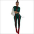 Short-sleeve Crop Top And Bodycon Pants Set
