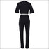 Short-sleeve Crop Top And Bodycon Pants Set