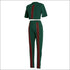 Short-sleeve Crop Top And Bodycon Pants Set