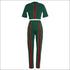 Short-sleeve Crop Top And Bodycon Pants Set