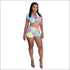 Short-sleeve Cropped Top Tight Shorts Unique Tie-dye