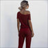 Short-sleeve Irregular Jumpsuits