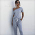 Short-sleeve Irregular Jumpsuits