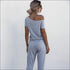 Short-sleeve Irregular Jumpsuits