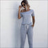 Short-sleeve Irregular Jumpsuits