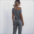 Short-sleeve Irregular Jumpsuits