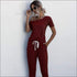 Short-sleeve Irregular Jumpsuits