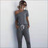 Short-sleeve Irregular Jumpsuits