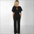 Short Sleeve Lace-up Jumpsuits