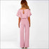 Short Sleeve Lace-up Jumpsuits