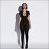 Short-sleeve Tight Sports Stand Collar Zipper Jumpsuits