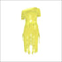 Short-sleeve Top Midi Skirt Crochet Two-piece Set Plain Color Unique Ripped Design