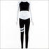Short-sleeve Yoga Crop Top And Leggings Set