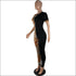 Short-sleeve Zipper Tight Jumpsuits