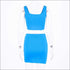 Short Vest And Bodycon Mini Skirt Women Two Pieces Sets