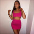 Short Vest And Bodycon Mini Skirt Women Two Pieces Sets
