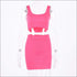 Short Vest And Bodycon Mini Skirt Women Two Pieces Sets