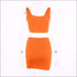 Short Vest And Bodycon Mini Skirt Women Two Pieces Sets