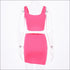 Short Vest And Bodycon Mini Skirt Women Two Pieces Sets
