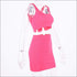 Short Vest And Bodycon Mini Skirt Women Two Pieces Sets