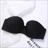 Silicone Bands Strapless Solid Color Bra
