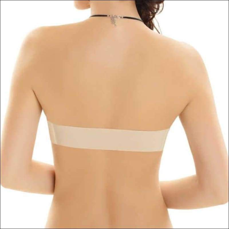 Silicone Bands Strapless Solid Color Bra - Lingerie & Sleep