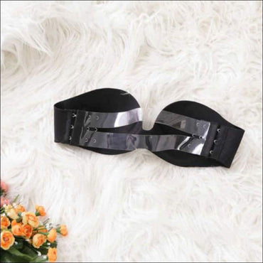 Silicone Bands Strapless Solid Color Bra