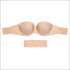 Silicone Bands Strapless Solid Color Bra