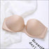 Silicone Bands Strapless Solid Color Bra