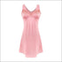 Silk-like Sleeveless Night Wear Slip Dress