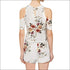 Simple Floral Chiffon Strapless Causal Short Two Piece Suits