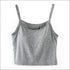 Simple Style Steel Free Padded Crop Top
