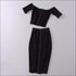 Single-breasted Off-the-shoulder T-shirt High-waisted Tight Skirt Set