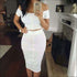 Single-breasted Off-the-shoulder T-shirt High-waisted Tight Skirt Set