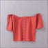 Single-breasted Off-the-shoulder T-shirt High-waisted Tight Skirt Set