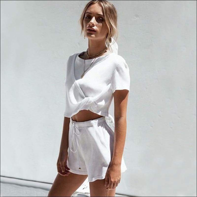 Skirt Casual Two-piece Set Handmade Crochet - Sets Co-ords
