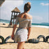 Sleeved Two Piece Suit One-shoulder Summer Shorts