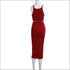 Sleeveless Crop Top and Bodycon Skirt Fashion Two Pieces Sets