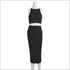 Sleeveless Crop Top and Bodycon Skirt Fashion Two Pieces Sets