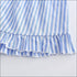 Sleeveless Crossing Stripes Print Design Tank Top Flouncing Shorts