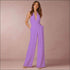 Sleeveless Halter V-neck Backless Jumpsuit