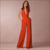 Sleeveless Halter V-neck Backless Jumpsuit