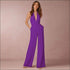 Sleeveless Halter V-neck Backless Jumpsuit