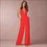 Sleeveless Halter V-neck Backless Jumpsuit