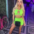 Sleeveless Hollow Top And Crease Bodycon Skirt Two Pieces Sets