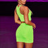 Sleeveless Hollow Top And Crease Bodycon Skirt Two Pieces Sets